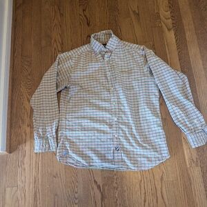 Cremieux Classics Men's Medium Plaid Long Sleeve Button Down Collared Shirt